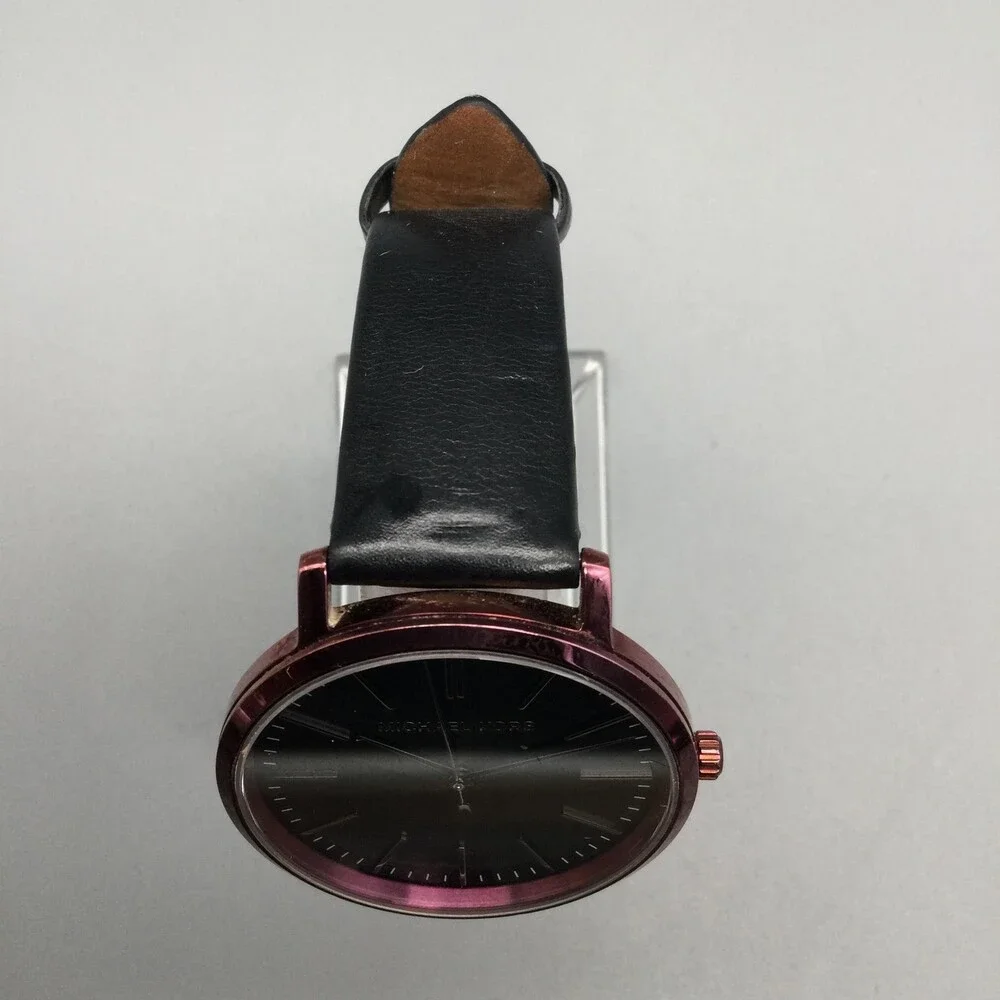 Michael Kors Jaryn Womens Watch 38mm Black Dial Purple Case Leather MK-2646 - Picture 4 of 15